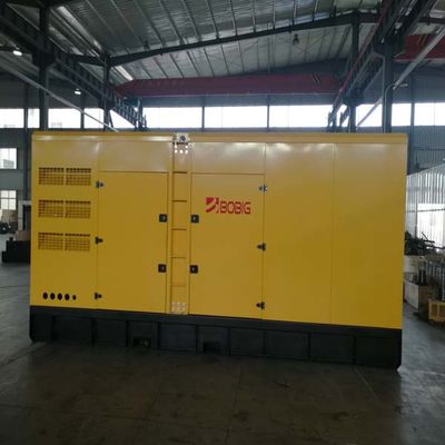 হলুদ 120kw 150kva কামিন্স জেনারেটর সেট স্ট্যামফোর্ড অল্টারনেটর সাউন্ডপ্রুফ জেনসেট